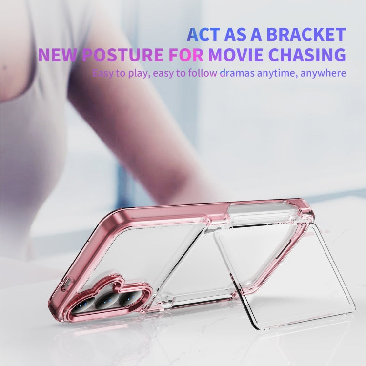For Samsung Galaxy S24 5G Card Holder Acrylic Hybrid TPU Phone Case