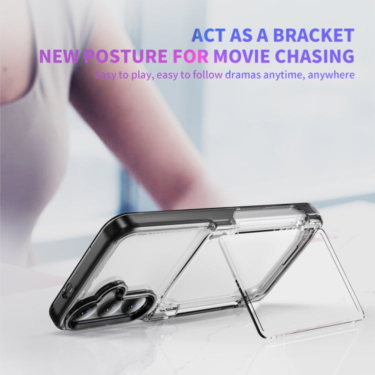 For Samsung Galaxy S24 5G Card Holder Acrylic Hybrid TPU Phone Case