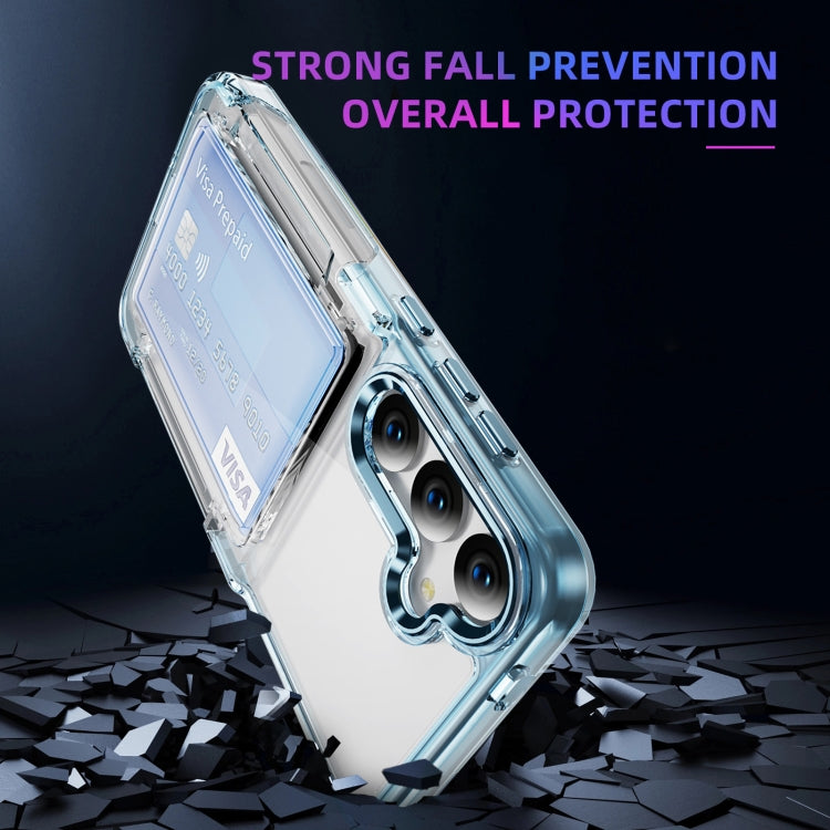 For Samsung Galaxy S24 5G Card Holder Acrylic Hybrid TPU Phone Case