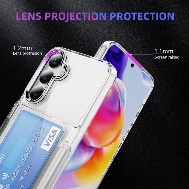 For Samsung Galaxy S24 5G Card Holder Acrylic Hybrid TPU Phone Case