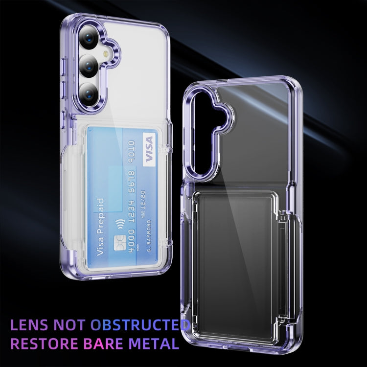 For Samsung Galaxy S24 5G Card Holder Acrylic Hybrid TPU Phone Case