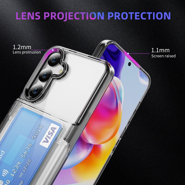 For Samsung Galaxy S24 Ultra 5G Card Holder Acrylic Hybrid TPU Phone Case