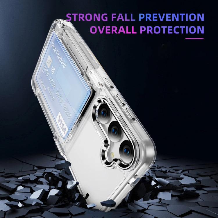 For Samsung Galaxy S24 Ultra 5G Card Holder Acrylic Hybrid TPU Phone Case