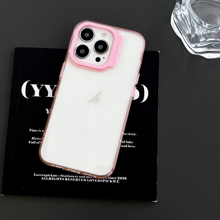 For iPhone 15 Pro Max Colorful Wavy Circle PC Hybrid TPU Phone Case
