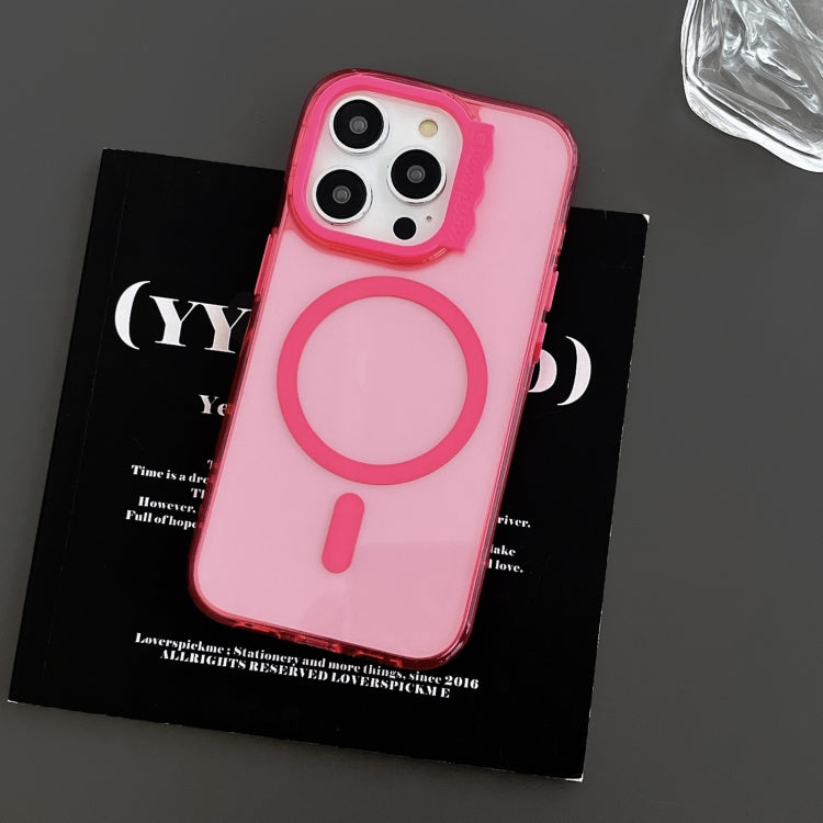 For iPhone 13 Pro MagSafe Colorful Wavy Circle PC Hybrid TPU Phone Case