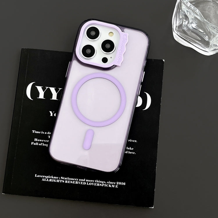 For iPhone 14 Pro Max MagSafe Colorful Wavy Circle PC Hybrid TPU Phone Case