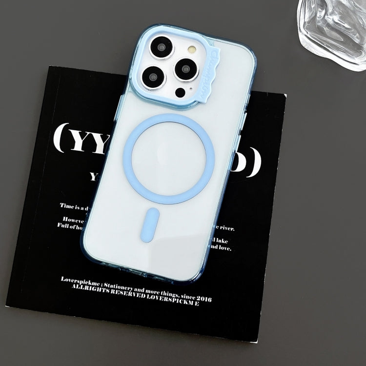 For iPhone 14 Pro Max MagSafe Colorful Wavy Circle PC Hybrid TPU Phone Case