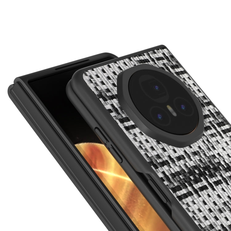 For Honor Magic V3 Black Frame Color Lattice Texture PU Phone Case