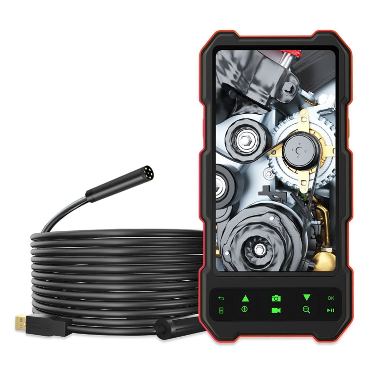 T21 4.5 inch IPS Color Screen 5.5mm Single Camera Split Hard Cable Industrial Endoscope, Length:1m - Black Red