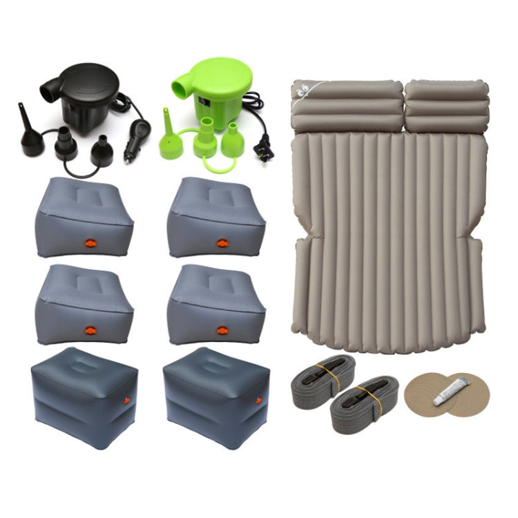 12-B6-6 Cloth Car / Household + 4 Step & 2 Square Stool 6-port 6/4 Ratio Multifunctional Travel Inflatable Mattress Air Bed Camping Back Seat Couch