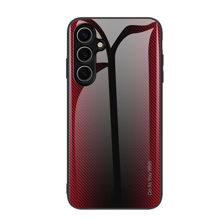 For Samsung Galaxy S24 FE 5G Texture Gradient Glass TPU Phone Case