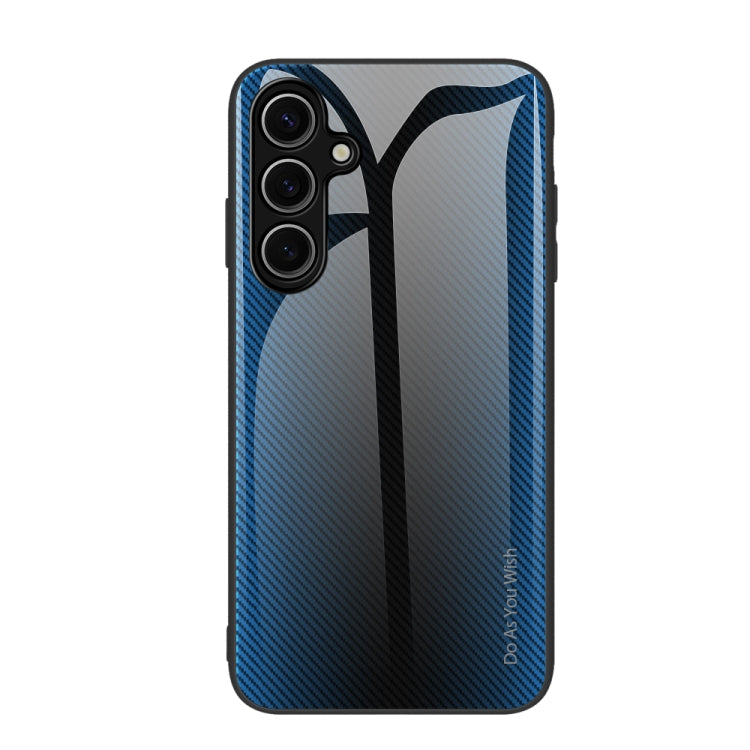 For Samsung Galaxy S24 FE 5G Texture Gradient Glass TPU Phone Case