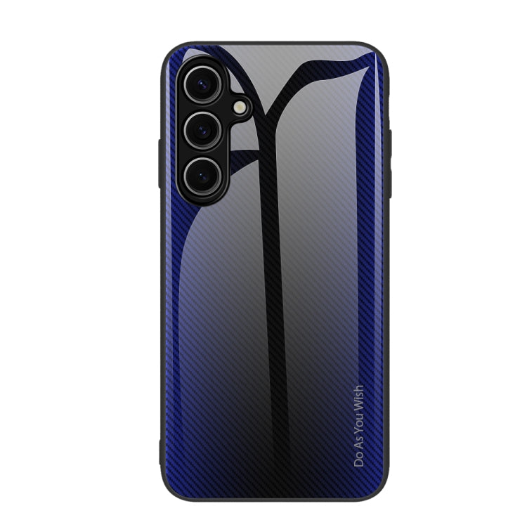 For Samsung Galaxy S24 FE 5G Texture Gradient Glass TPU Phone Case