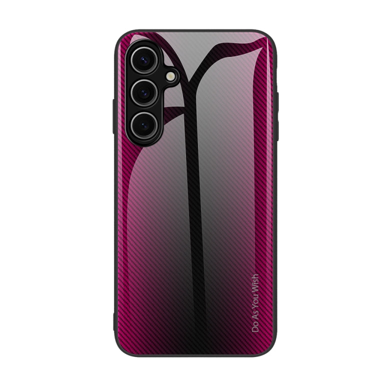For Samsung Galaxy S24 FE 5G Texture Gradient Glass TPU Phone Case