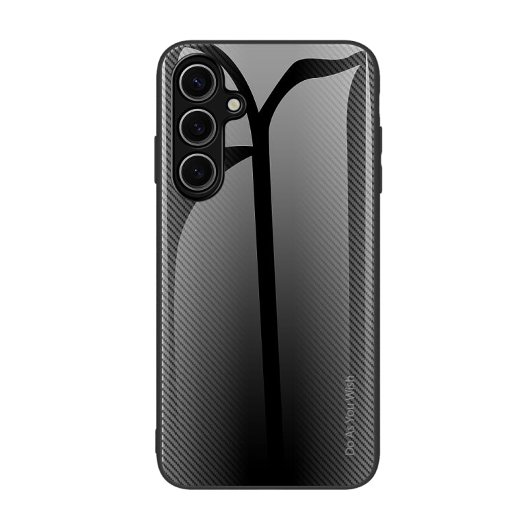 For Samsung Galaxy S24 FE 5G Texture Gradient Glass TPU Phone Case