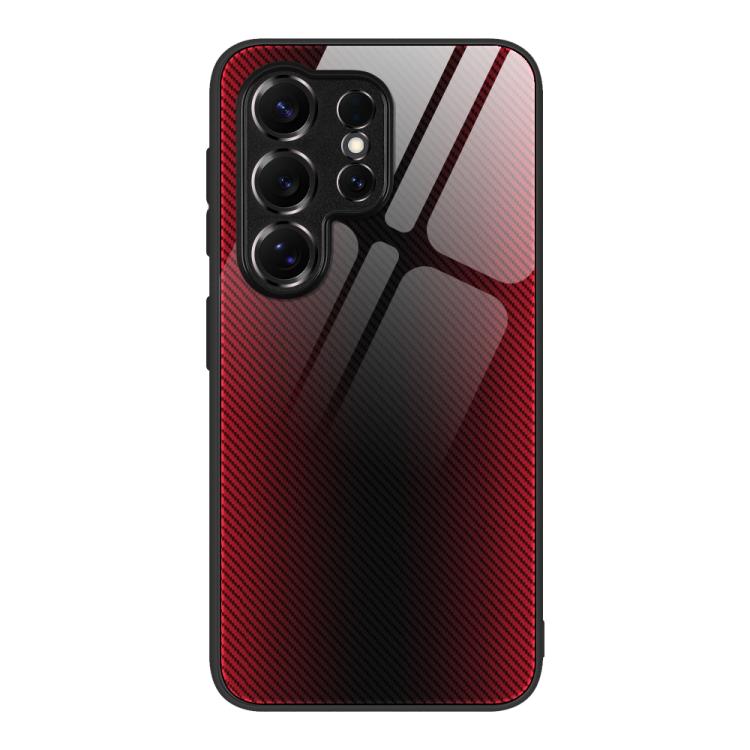 For Samsung Galaxy S26 Ultra 5G Texture Gradient Glass TPU Phone Case