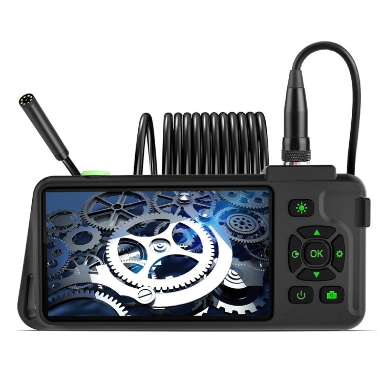 T22 4.5 inch IPS Color Screen 8mm Single Camera Hard Cable Industrial Endoscope, Length:3.5m - Black Orange