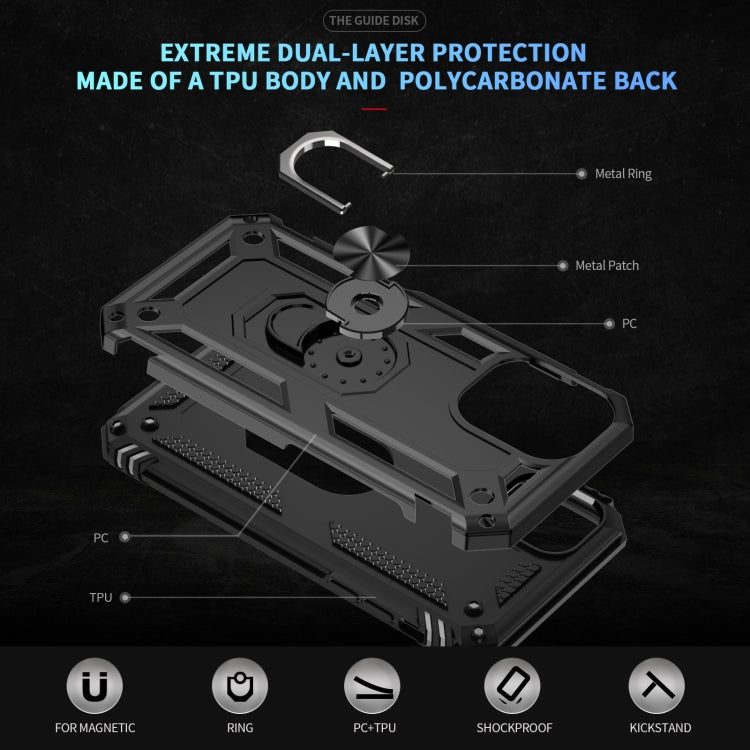 For iPhone 16 Shockproof TPU Hybrid PC Phone Case with Holder