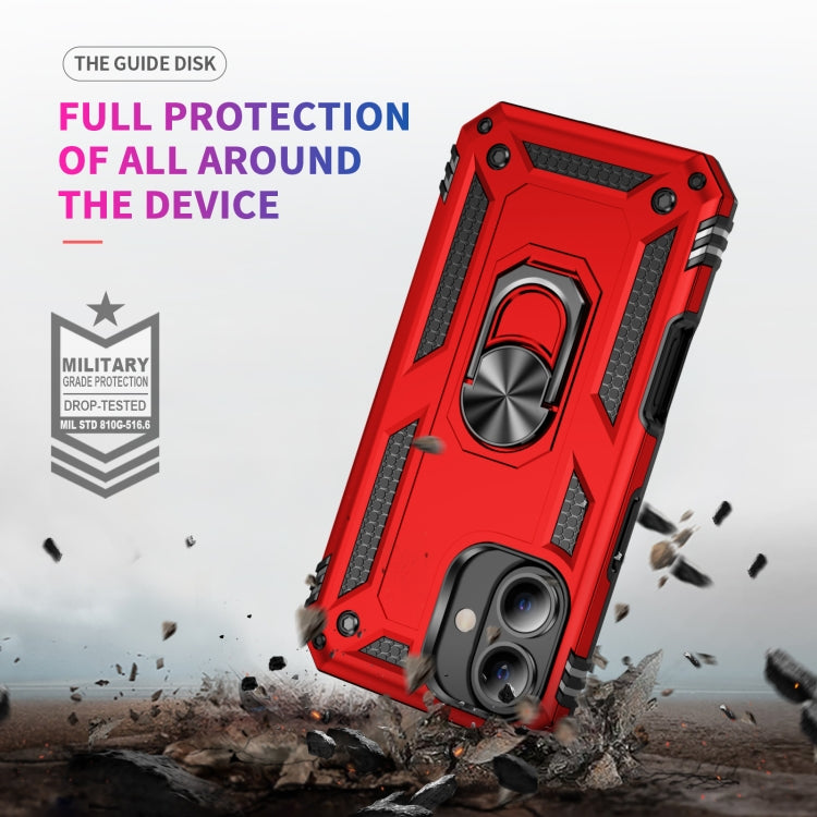 For iPhone 16 Plus Shockproof TPU Hybrid PC Phone Case with Holder