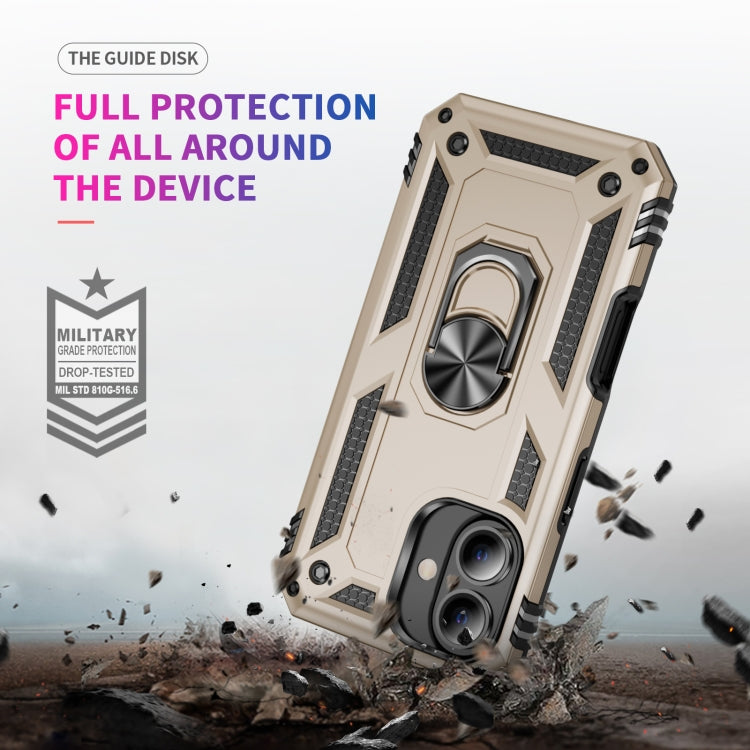 For iPhone 16 Plus Shockproof TPU Hybrid PC Phone Case with Holder