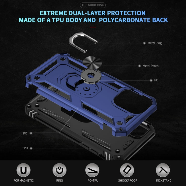 For iPhone 16 Plus Shockproof TPU Hybrid PC Phone Case with Holder