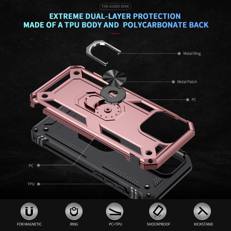 For iPhone 16 Pro Shockproof TPU Hybrid PC Phone Case with Holder