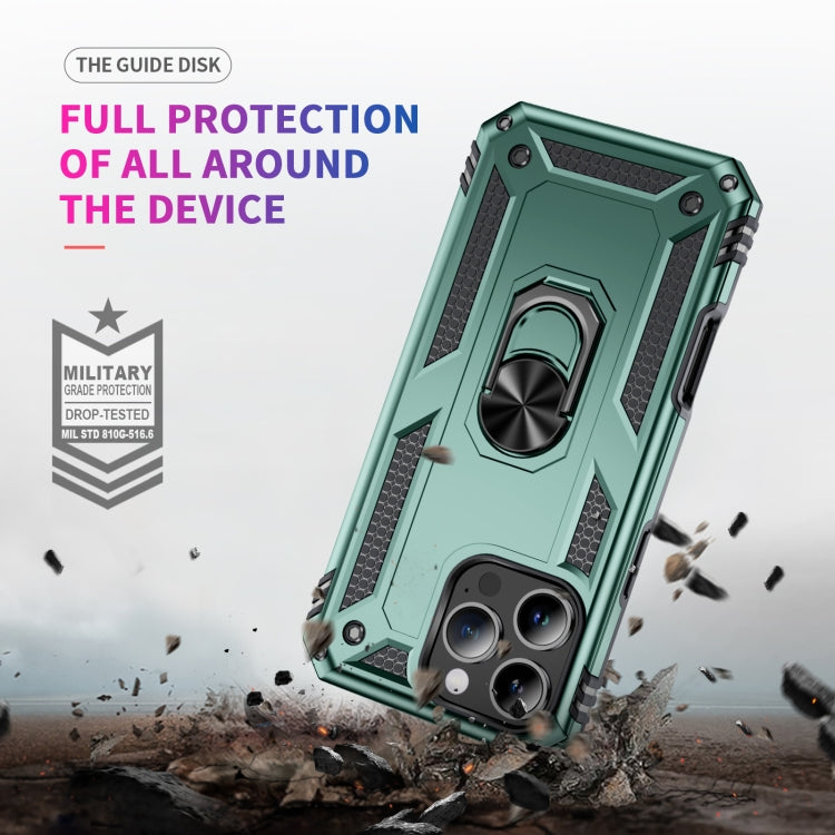 For iPhone 16 Pro Shockproof TPU Hybrid PC Phone Case with Holder