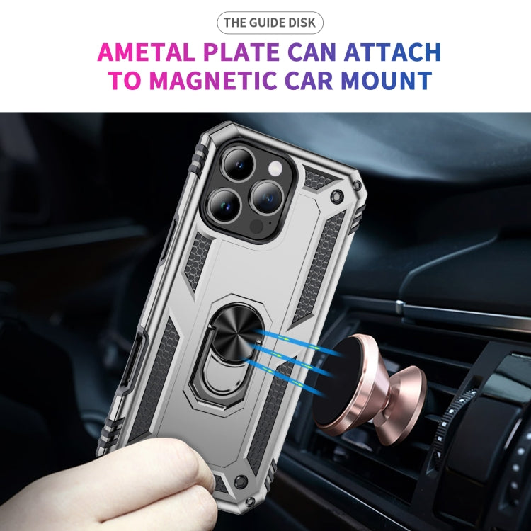 For iPhone 16 Pro Shockproof TPU Hybrid PC Phone Case with Holder