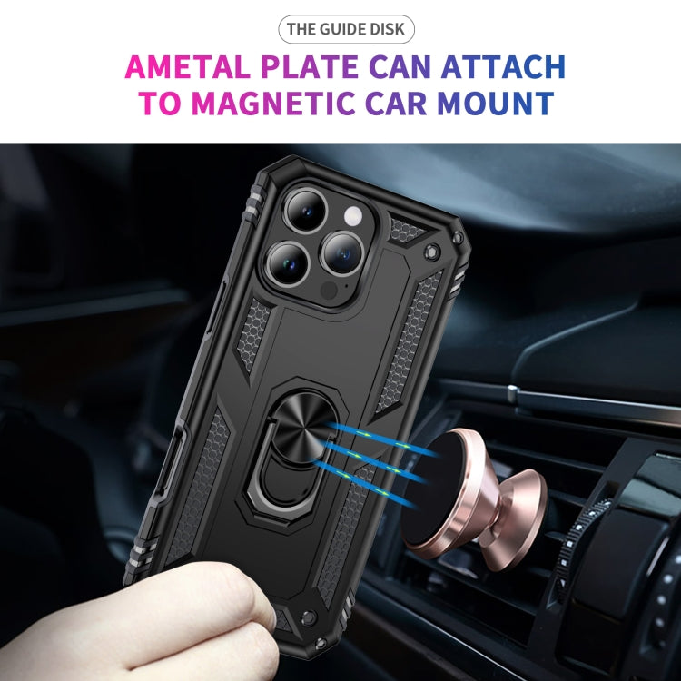 For iPhone 16 Pro Max Shockproof TPU Hybrid PC Phone Case with Holder