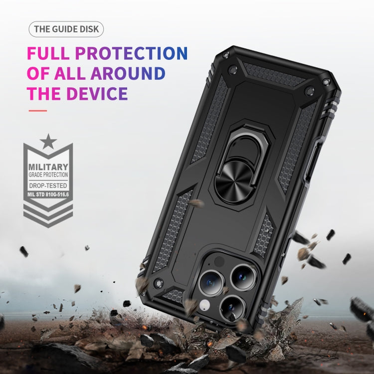 For iPhone 16 Pro Max Shockproof TPU Hybrid PC Phone Case with Holder