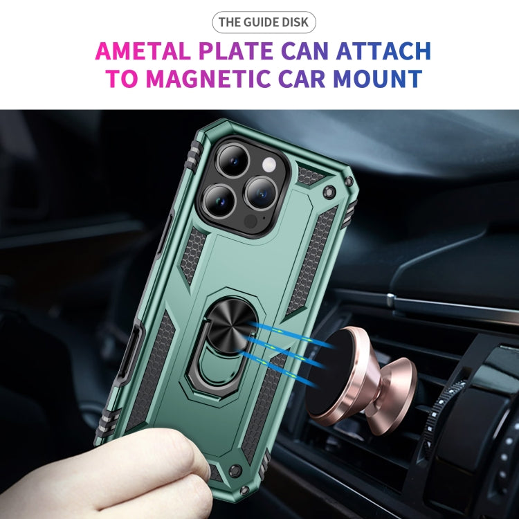 For iPhone 16 Pro Max Shockproof TPU Hybrid PC Phone Case with Holder