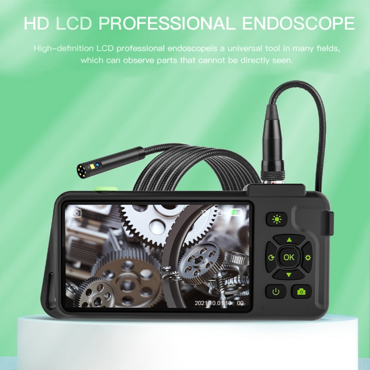 T22 4.5 inch IPS Color Screen 7.9mm Triple Camera Hard Cable Industrial Endoscope, Length:1m - Black