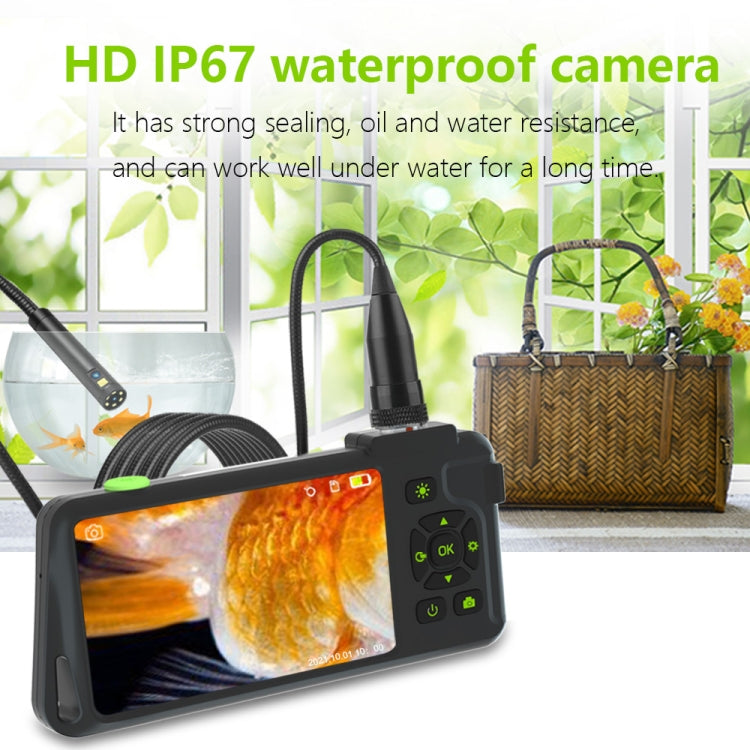 T22 4.5 inch IPS Color Screen 7.9mm Triple Camera Hard Cable Industrial Endoscope, Length:5m - Black