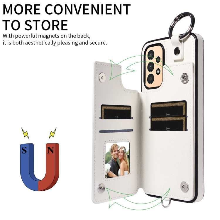 For Samsung Galaxy A13 4G / 5G Rhombic Texture Card Bag Phone Case with Short Lanyard