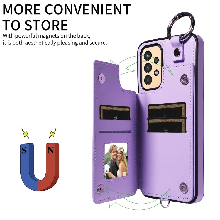 For Samsung Galaxy A13 4G / 5G Rhombic Texture Card Bag Phone Case with Short Lanyard