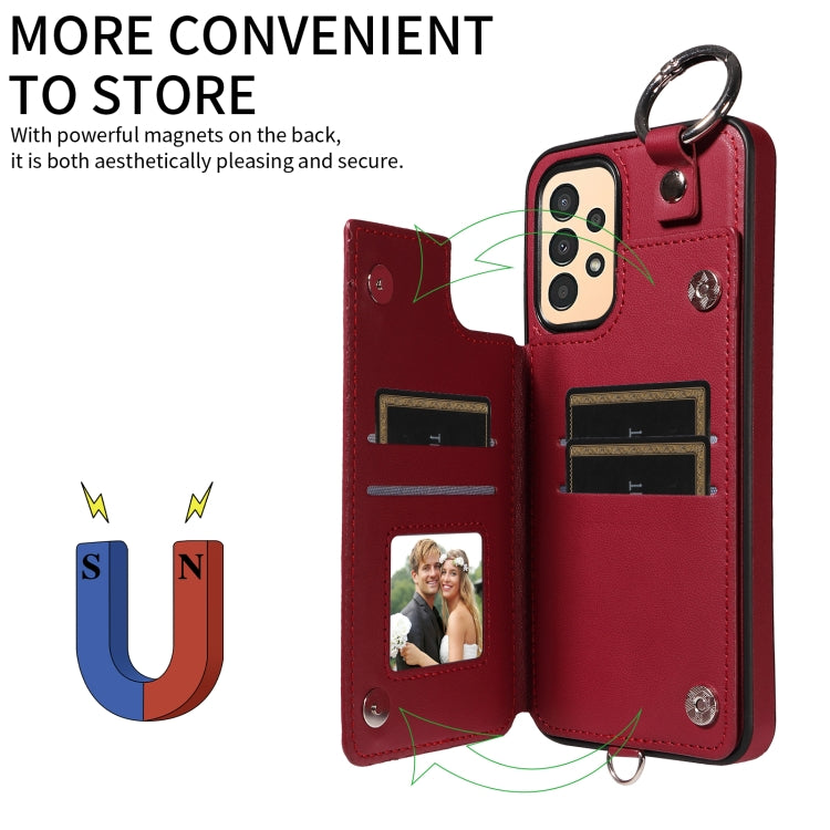 For Samsung Galaxy A13 4G / 5G Rhombic Texture Card Bag Phone Case with Short Lanyard