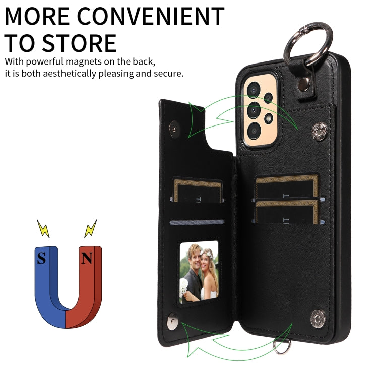 For Samsung Galaxy A13 4G / 5G Rhombic Texture Card Bag Phone Case with Short Lanyard