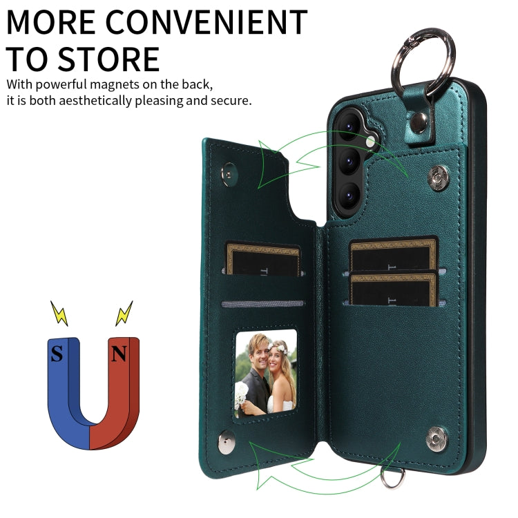 For Samsung Galaxy A24 4G Rhombic Texture Card Bag Phone Case with Short Lanyard