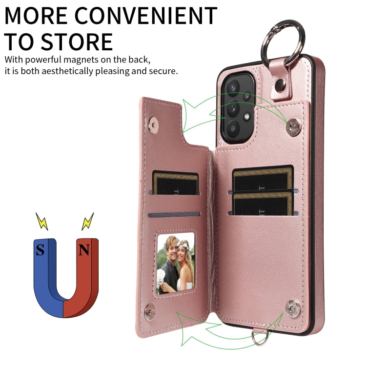 For Samsung Galaxy A32 5G Rhombic Texture Card Bag Phone Case with Short Lanyard