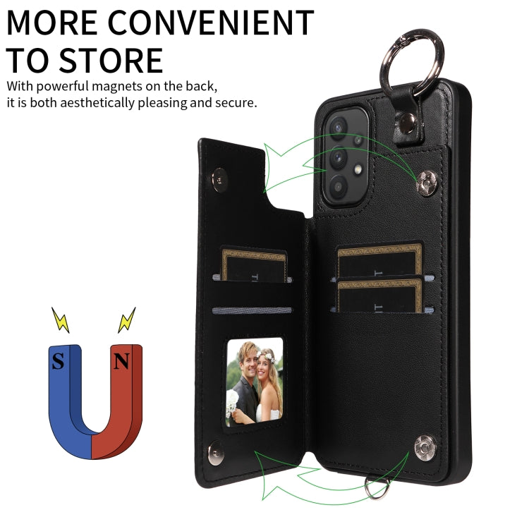 For Samsung Galaxy A32 5G Rhombic Texture Card Bag Phone Case with Short Lanyard