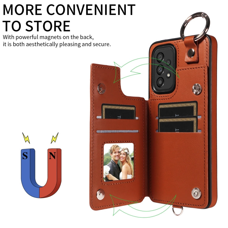 For Samsung Galaxy A33 5G Rhombic Texture Card Bag Phone Case with Short Lanyard