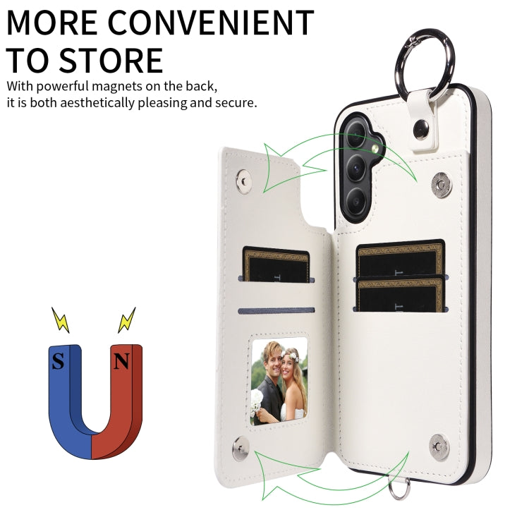 For Samsung Galaxy A34 5G Rhombic Texture Card Bag Phone Case with Short Lanyard