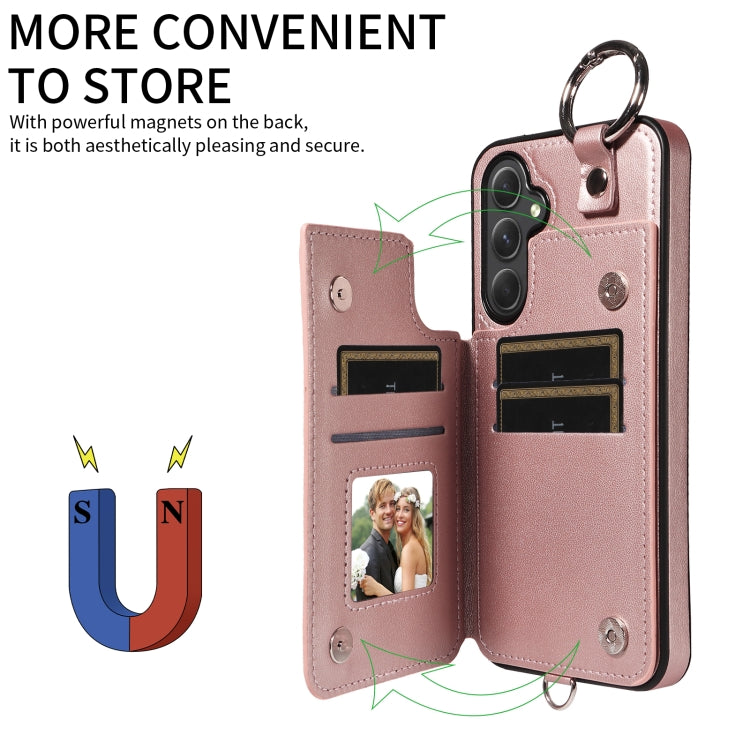 For Samsung Galaxy A54 5G Rhombic Texture Card Bag Phone Case with Short Lanyard