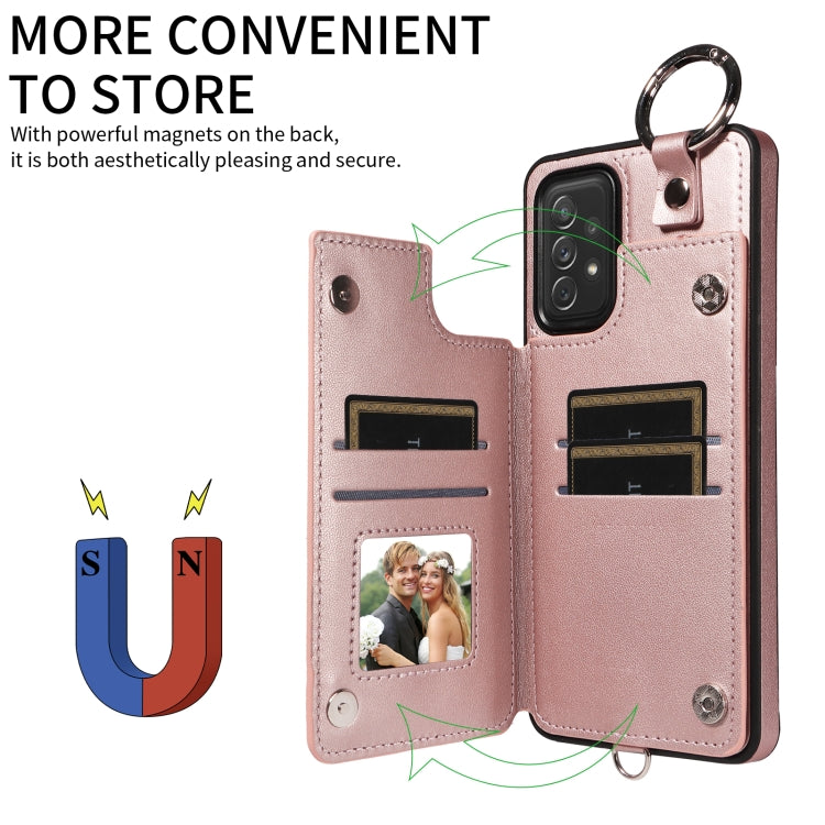 For Samsung Galaxy A72 4G / 5G Rhombic Texture Card Bag Phone Case with Short Lanyard