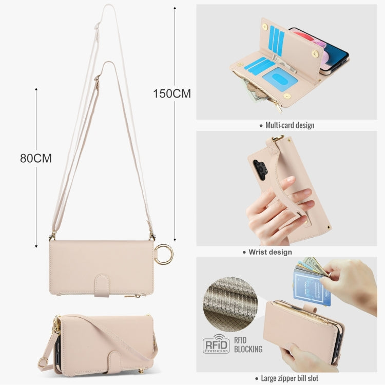For Samsung Galaxy A13 4G / 5G Crossbody Ring Multifunctional Wallet Leather Phone Case