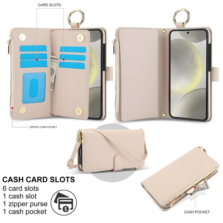 For Samsung Galaxy A54 5G Crossbody Ring Multifunctional Wallet Leather Phone Case