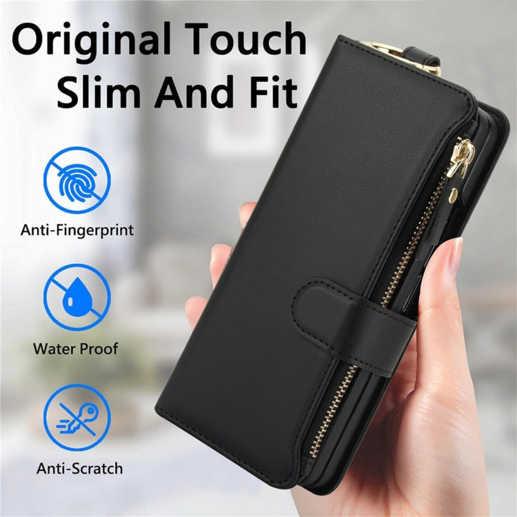 For Samsung Galaxy Z Fold5 Crossbody Ring Multifunctional Wallet Fold Leather Phone Case