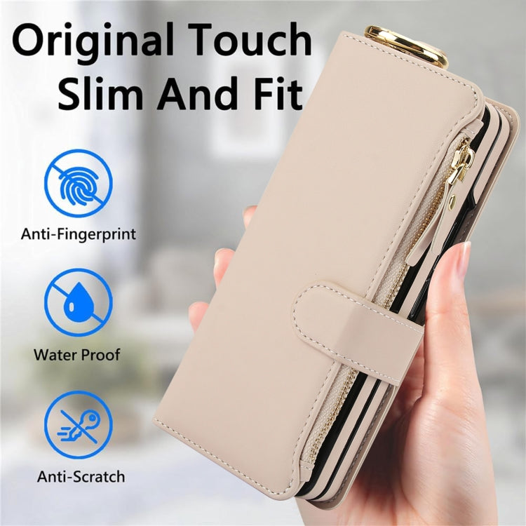 For Samsung Galaxy Z Fold4 Crossbody Ring Multifunctional Wallet Fold Leather Phone Case