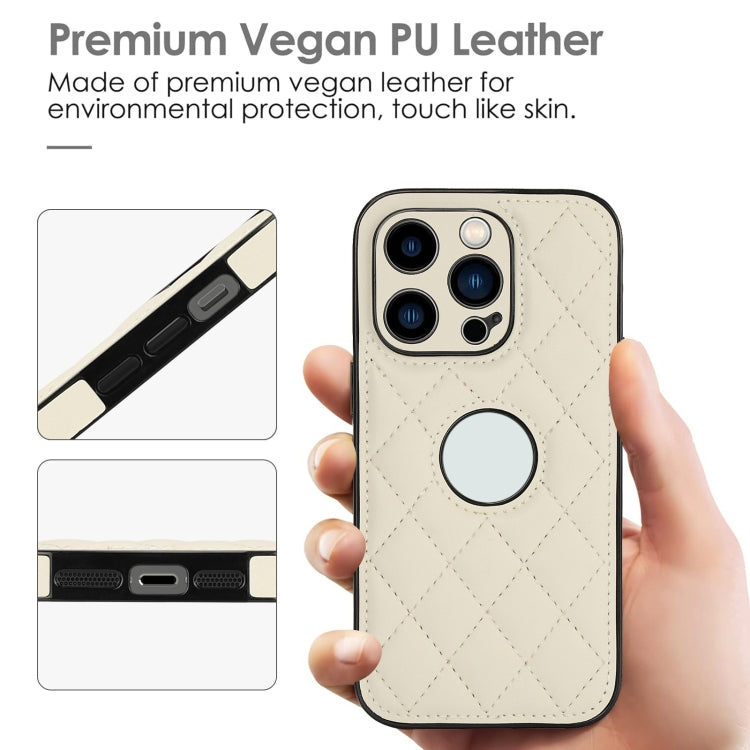 For iPhone 12 Pro Max Rhombic Leather Back Cover Phone Case