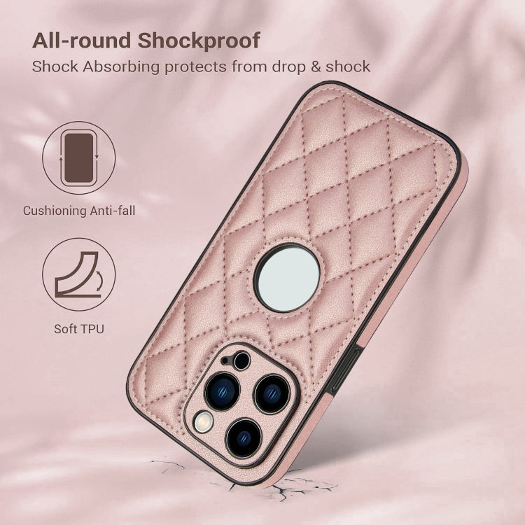 For iPhone 12 Pro Max Rhombic Leather Back Cover Phone Case